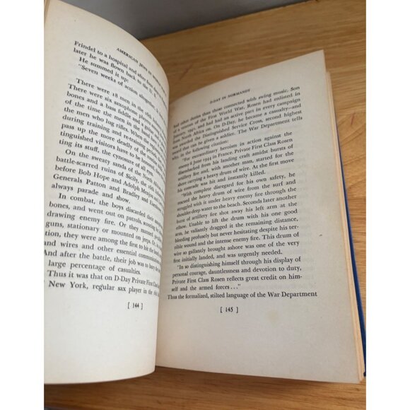 American Jews In World War II By I. Kaufman Hardcover Volume 1 1947 Blue Cloth - Picture 13 of 16